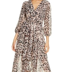 Eliza J Leopard Wrap Dress